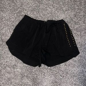 Boutique Black Nylon Shorts